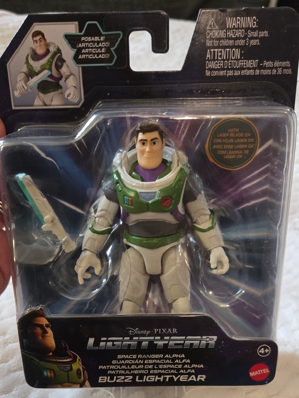 NWT Mattel Buzz Lightyear Action Figure - White, Green, Purple